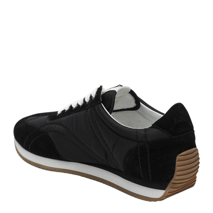 Black Sneakers in Suede and Fabric - Image 2