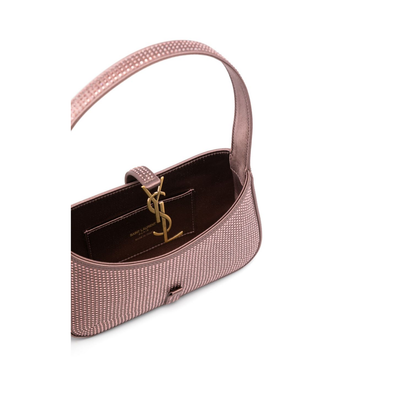 Le 5 à 7 Mini Satin and crystals Shoulder Bags - Pastel pink - Image 2