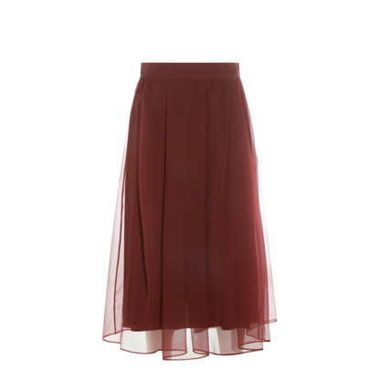 Red Silk Skirt - Image 1