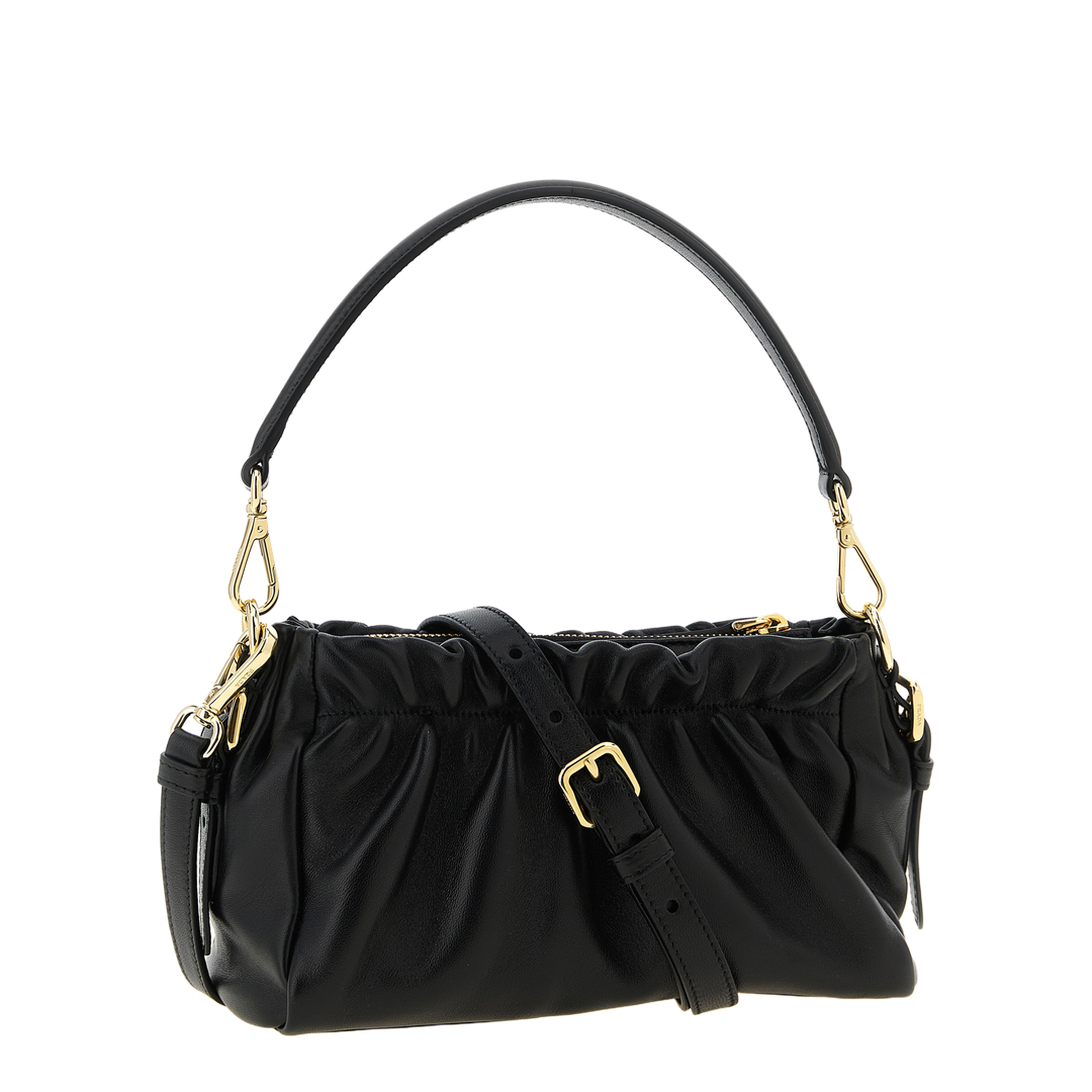 Calf Leather Shoulder Bag - Black - Image 2
