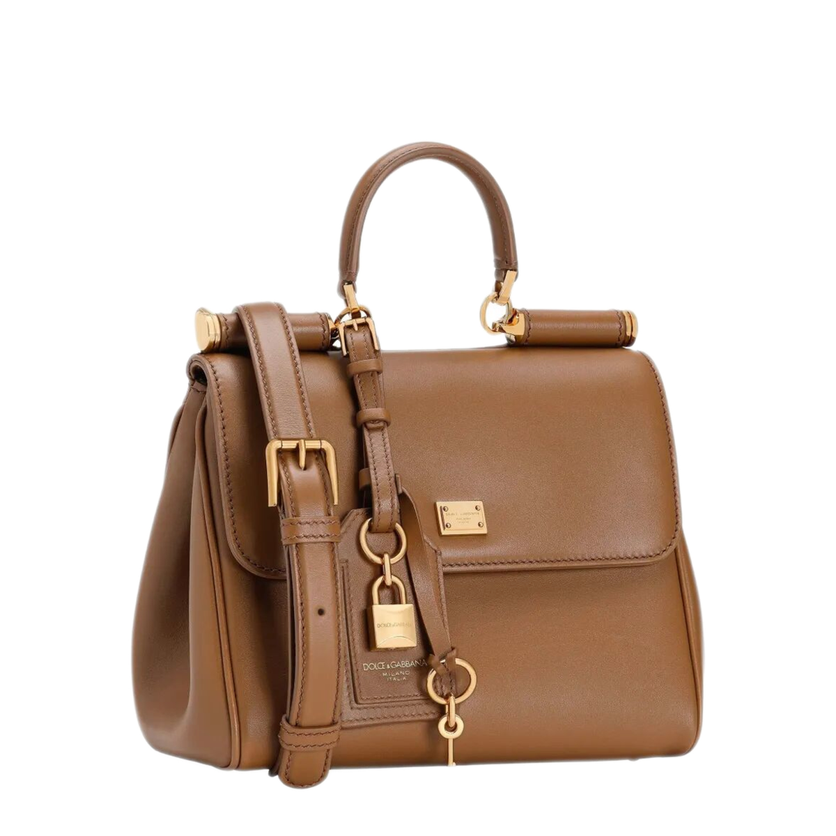 My Sicily Small Calfskin Handbag - Brown - Image 2