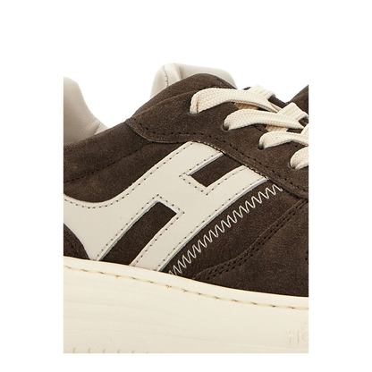 Coffee Brown Lace-Up Sneakers - Image 2