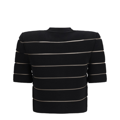 Short-sleeved Buttoned Cardigan - Image 2