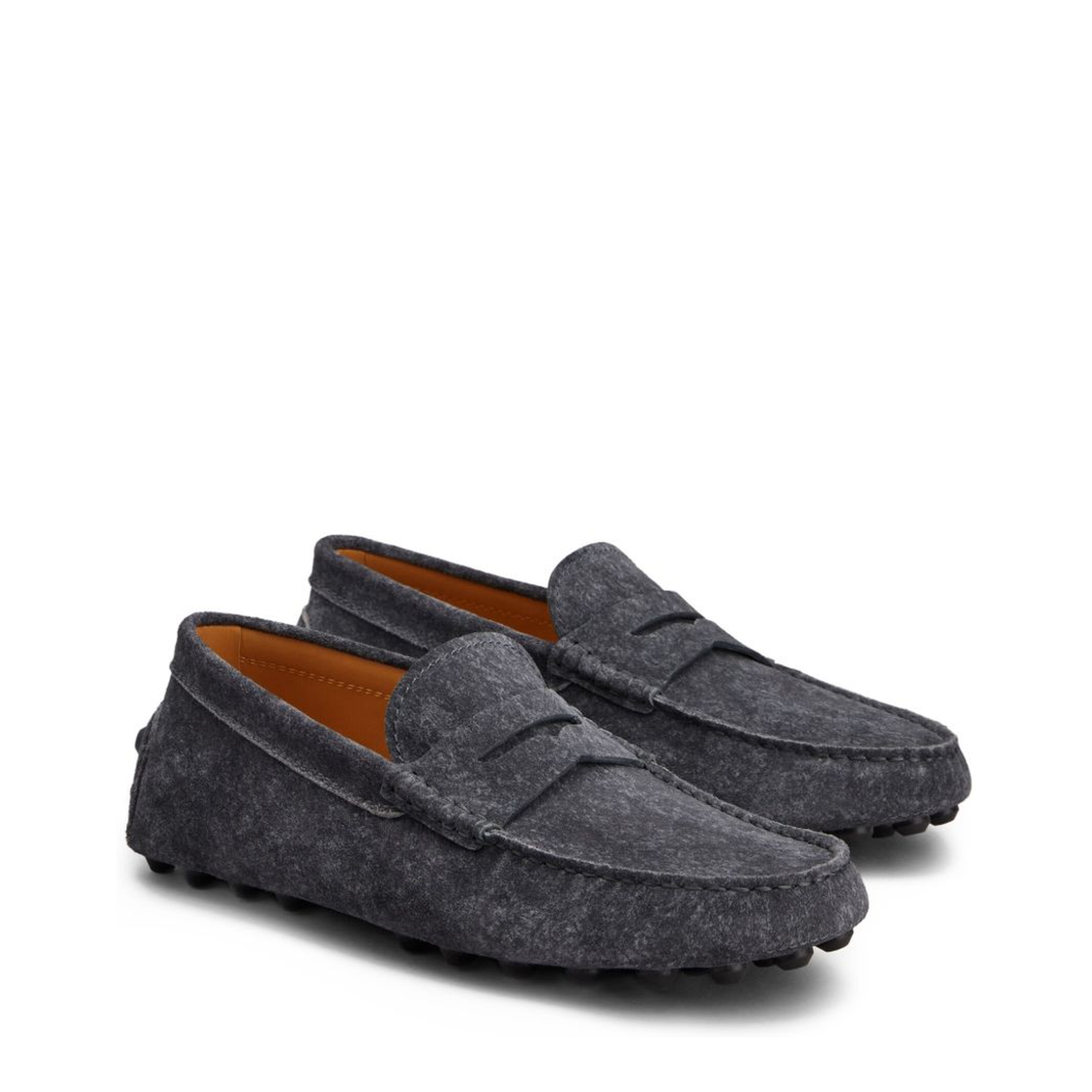 Dark Grey Almond Toe Loafers - Image 3