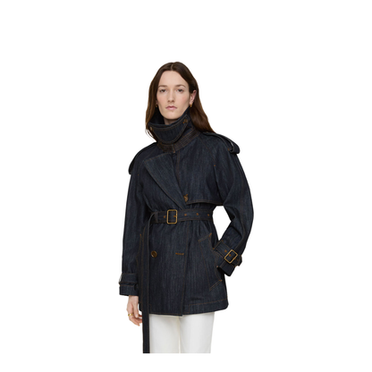 Short Denim Fitzrovia Trench Coat - Image 2