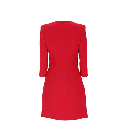 Short Silk Dress with Bow - Image 3