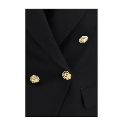 6 Buttons Fitted Grain De Poudre Jacket - Image 3