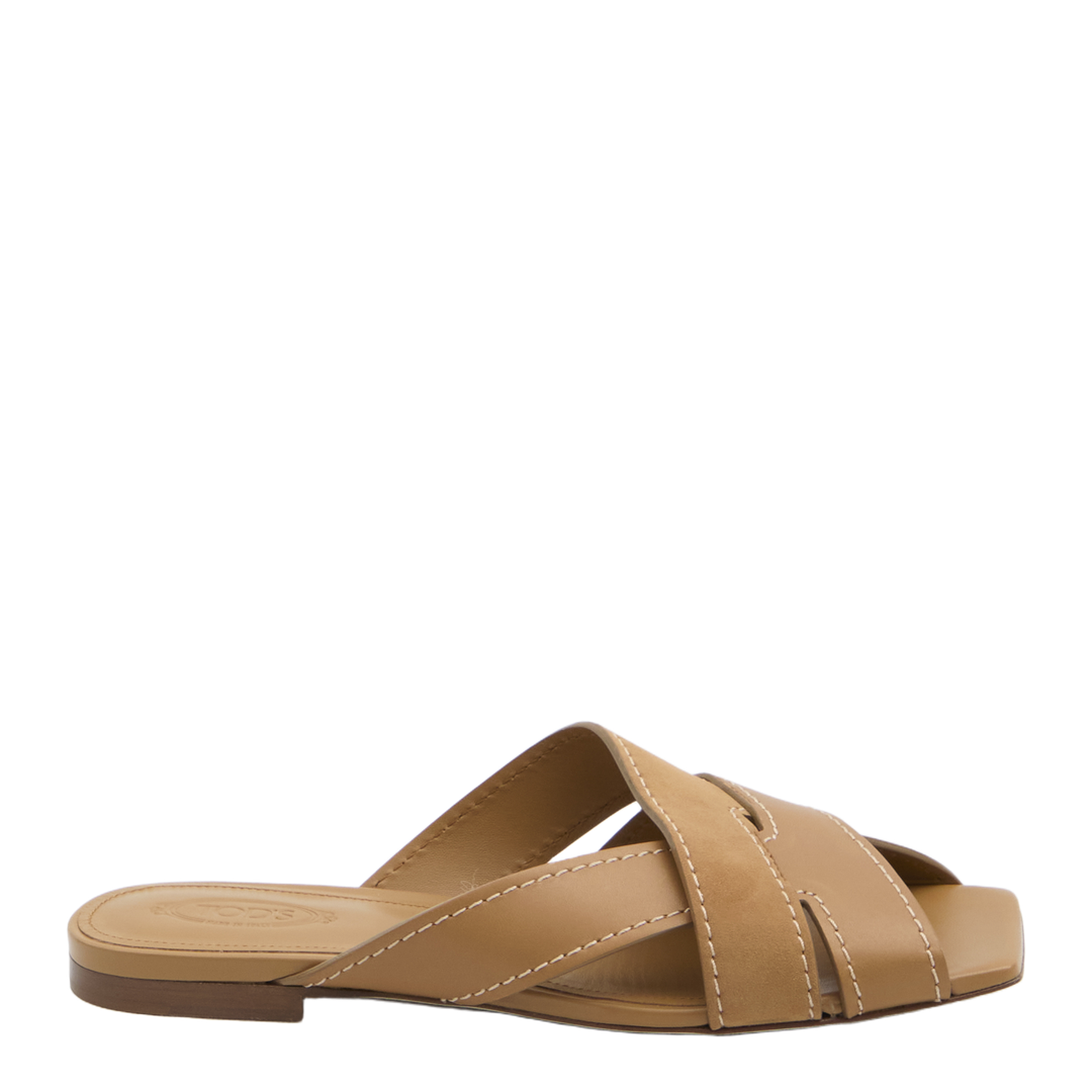 Smooth and Suede Leather Slides - Image 1