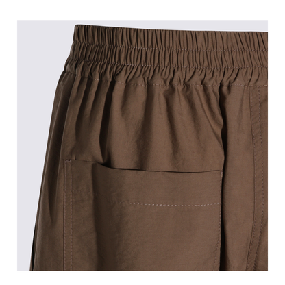 Wide-leg Trousers in Cotton and Nylon Poplin with Elasticated Waistband - Image 6