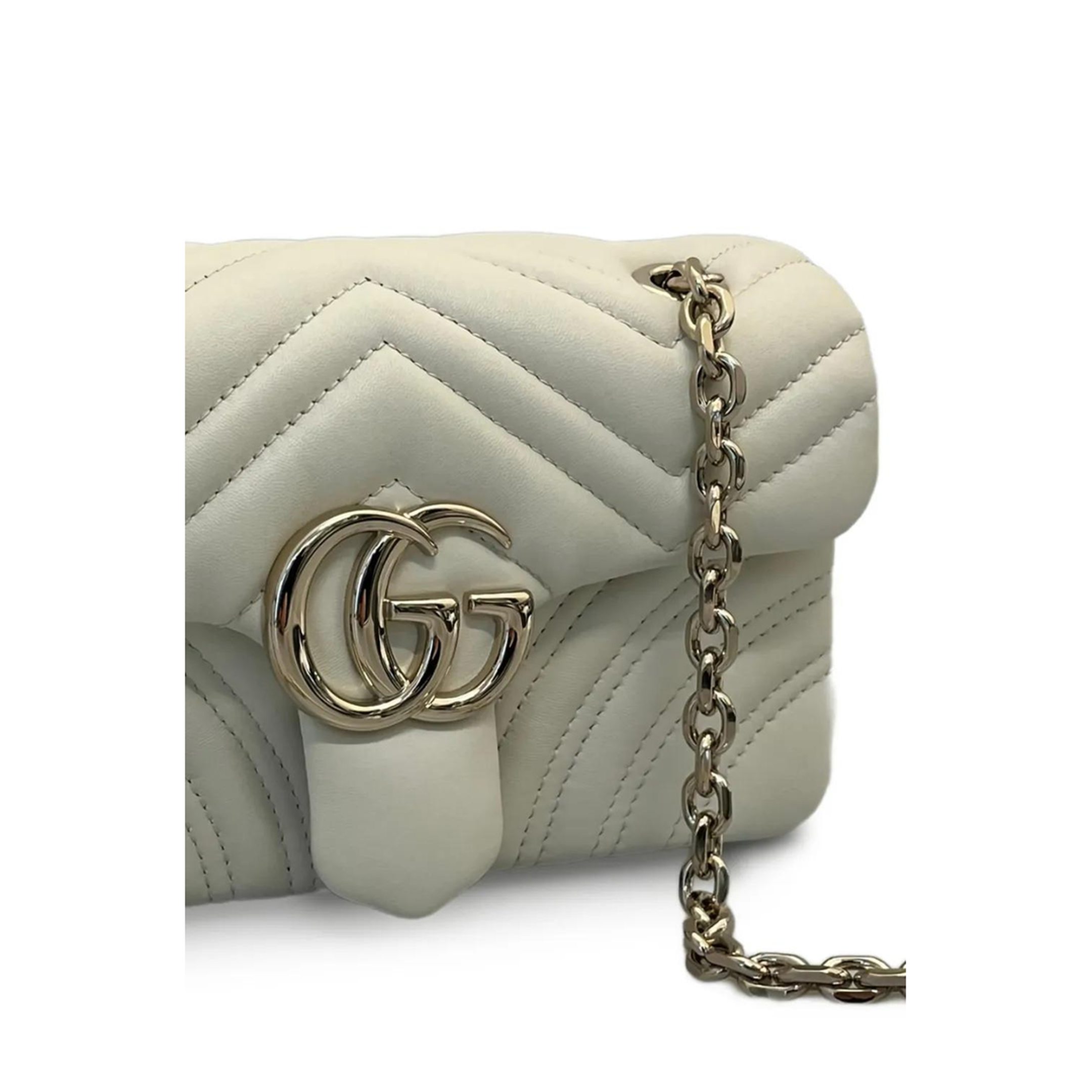 Messenger Bag Leather White - Image 2