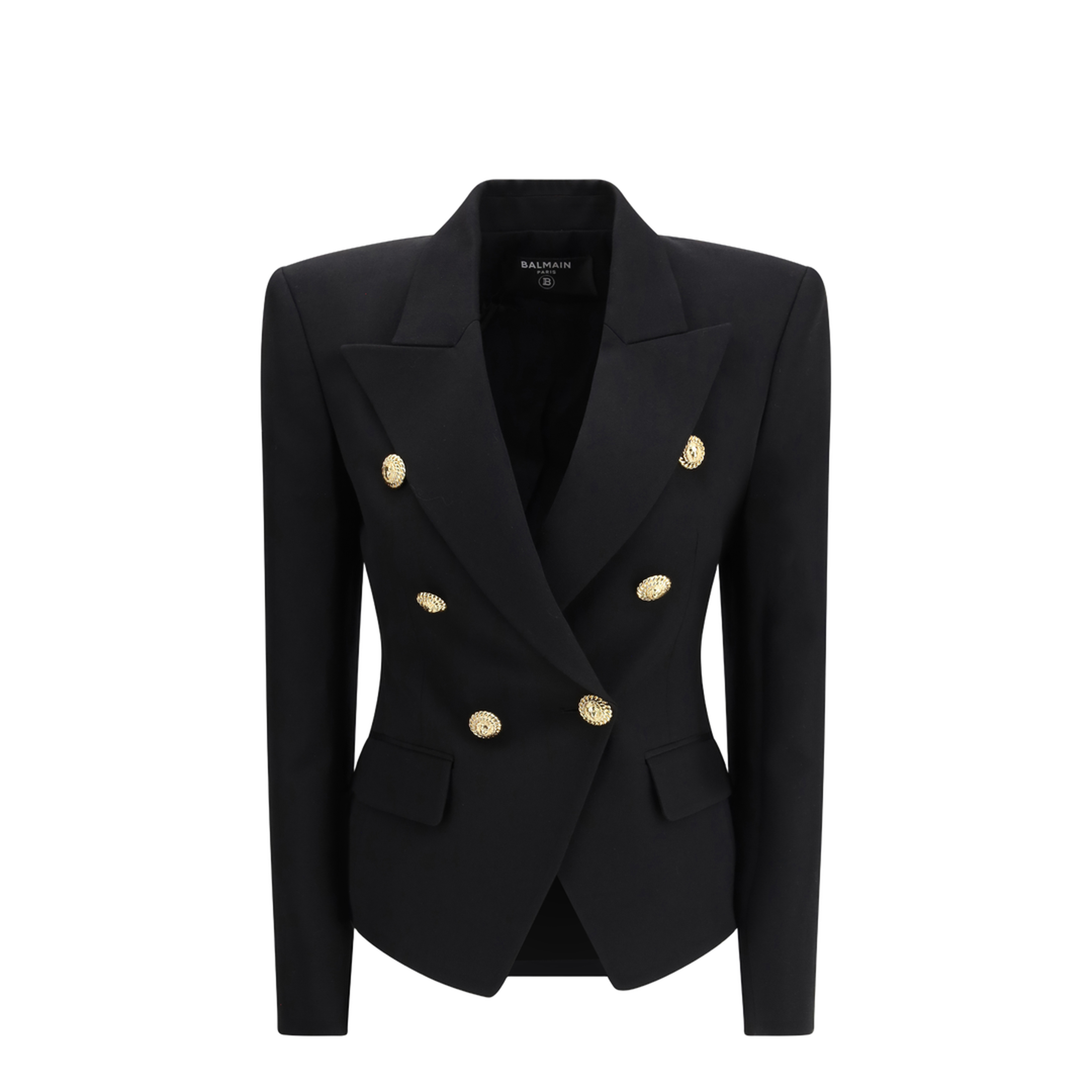6 Buttons Fitted Grain De Poudre Jacket - Image 1
