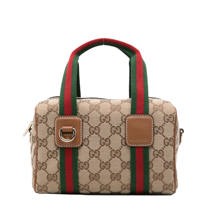 GG Supreme Mini Canvas Top Handle Bag - Beige - Image 1
