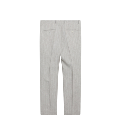Pinstripe Linen Tailored Trousers - Image 2