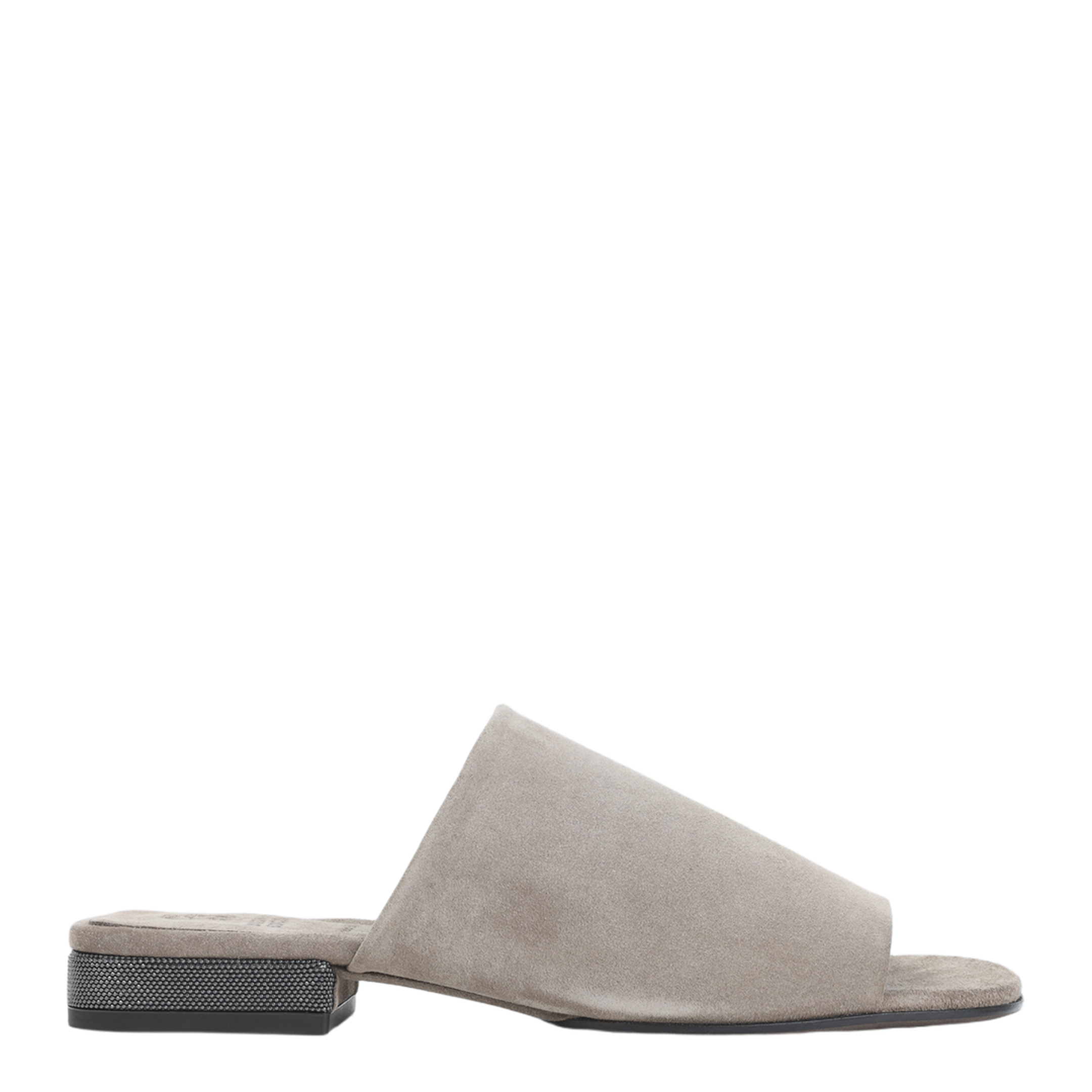 Suede Flat Sandals - Image 1