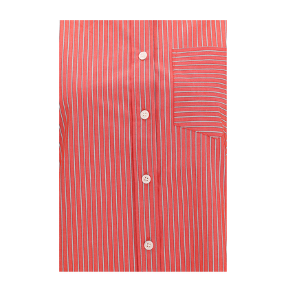Striped Cotton Shirt with Balloon Sleeves - Image 3