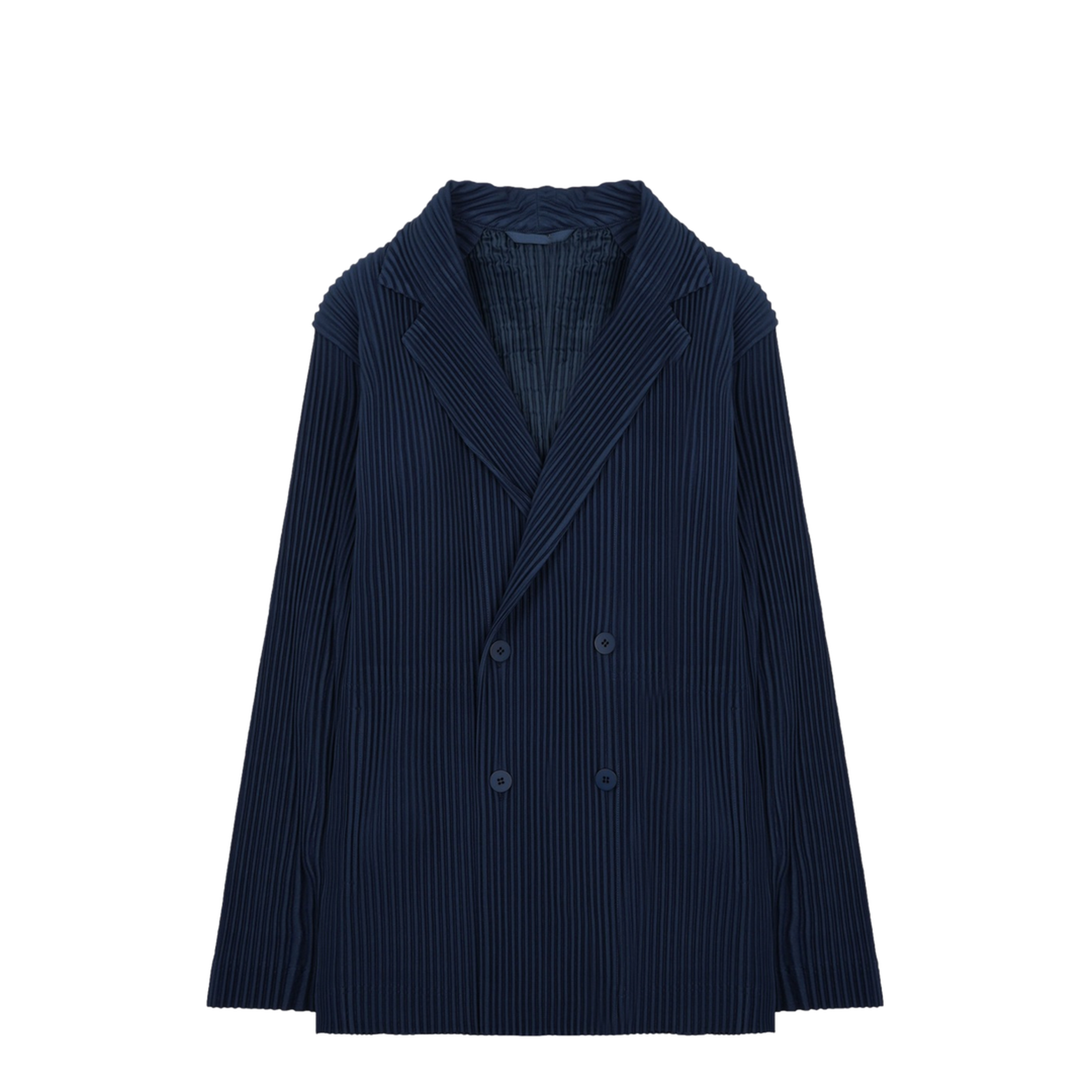 Double-Breasted Pleated Jacket - Image 1