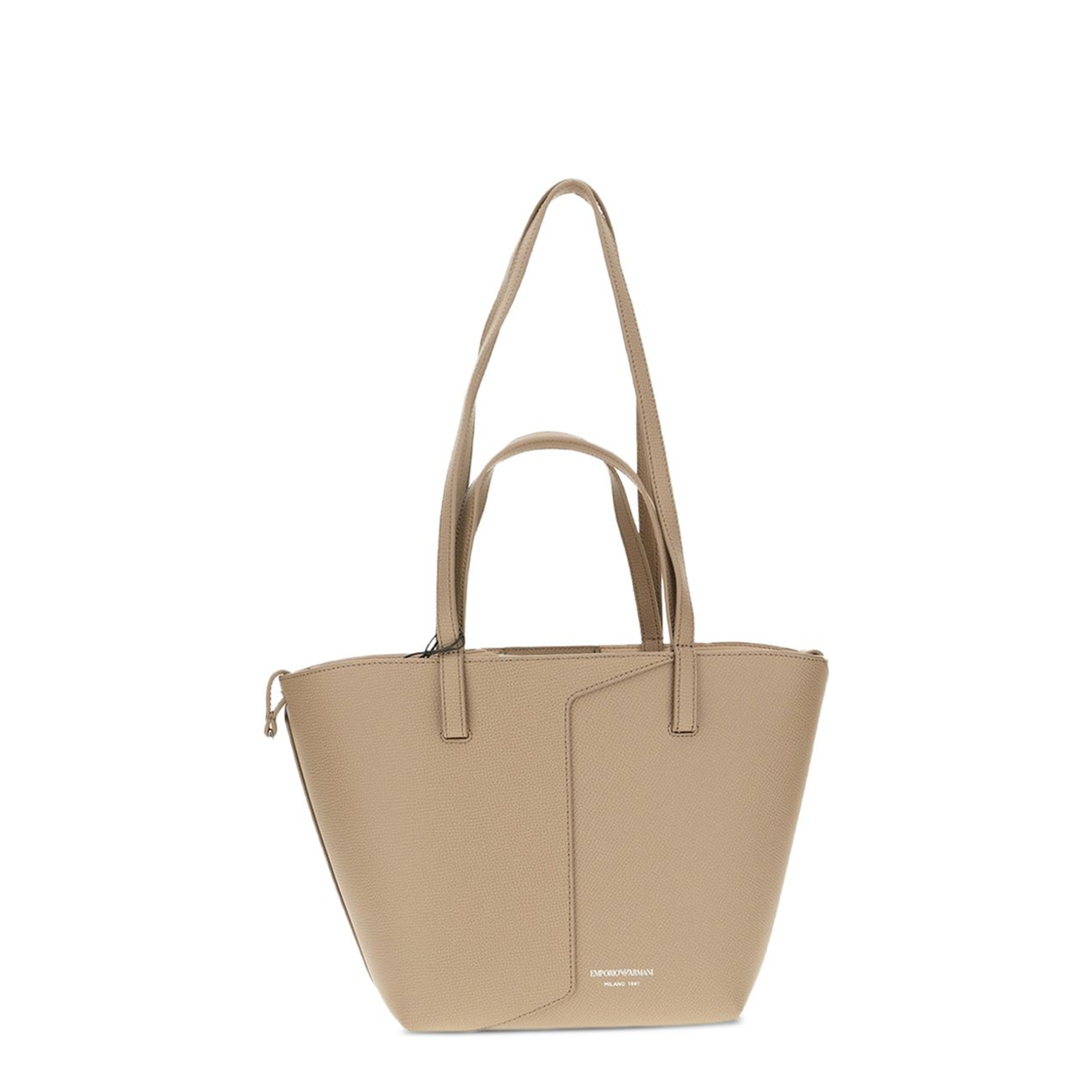 Natural Leather Shopping Bag - Brown - Image 1