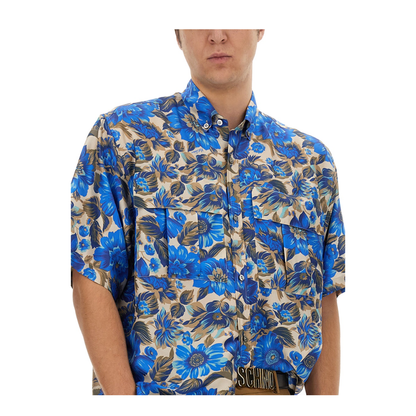 Blue Flowers Allover Print Shirt - Image 4