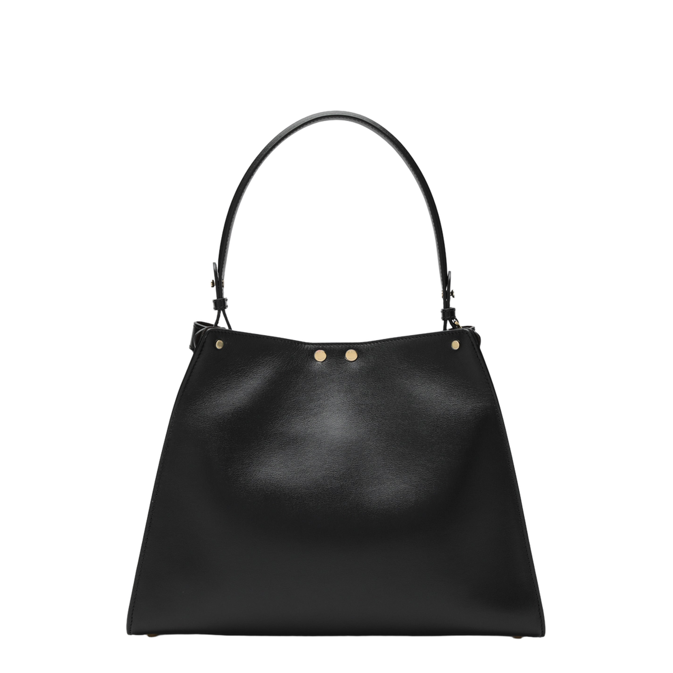 Way Medium Calf Leather with Suede Top-Handle Bag - Black / Chocolate - Image 2