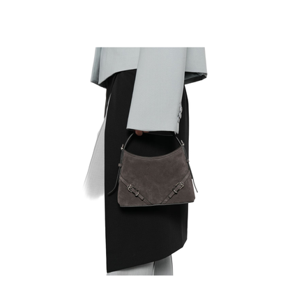 Voyou Leather Mini Bag Grey - Image 3