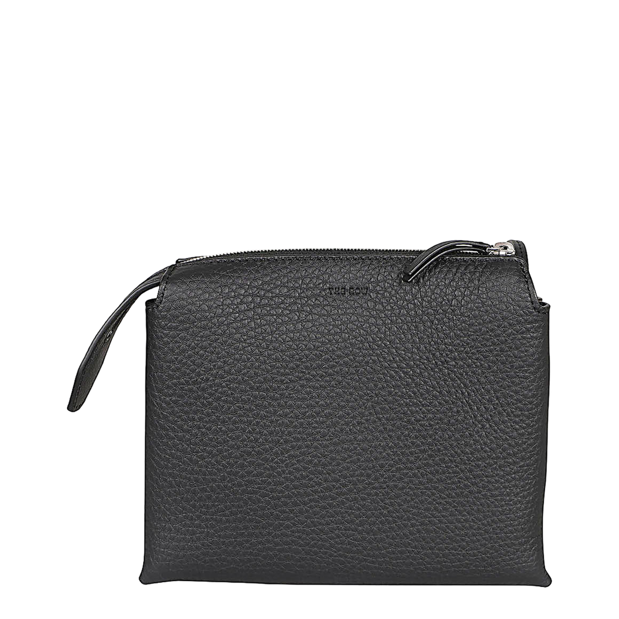 Nu Mini Twin Mini Grained Calfskin Crossbody Bag - Black - Image 1