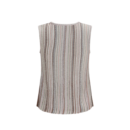 Sleeveless Ribbed Sequin Top - Image 2