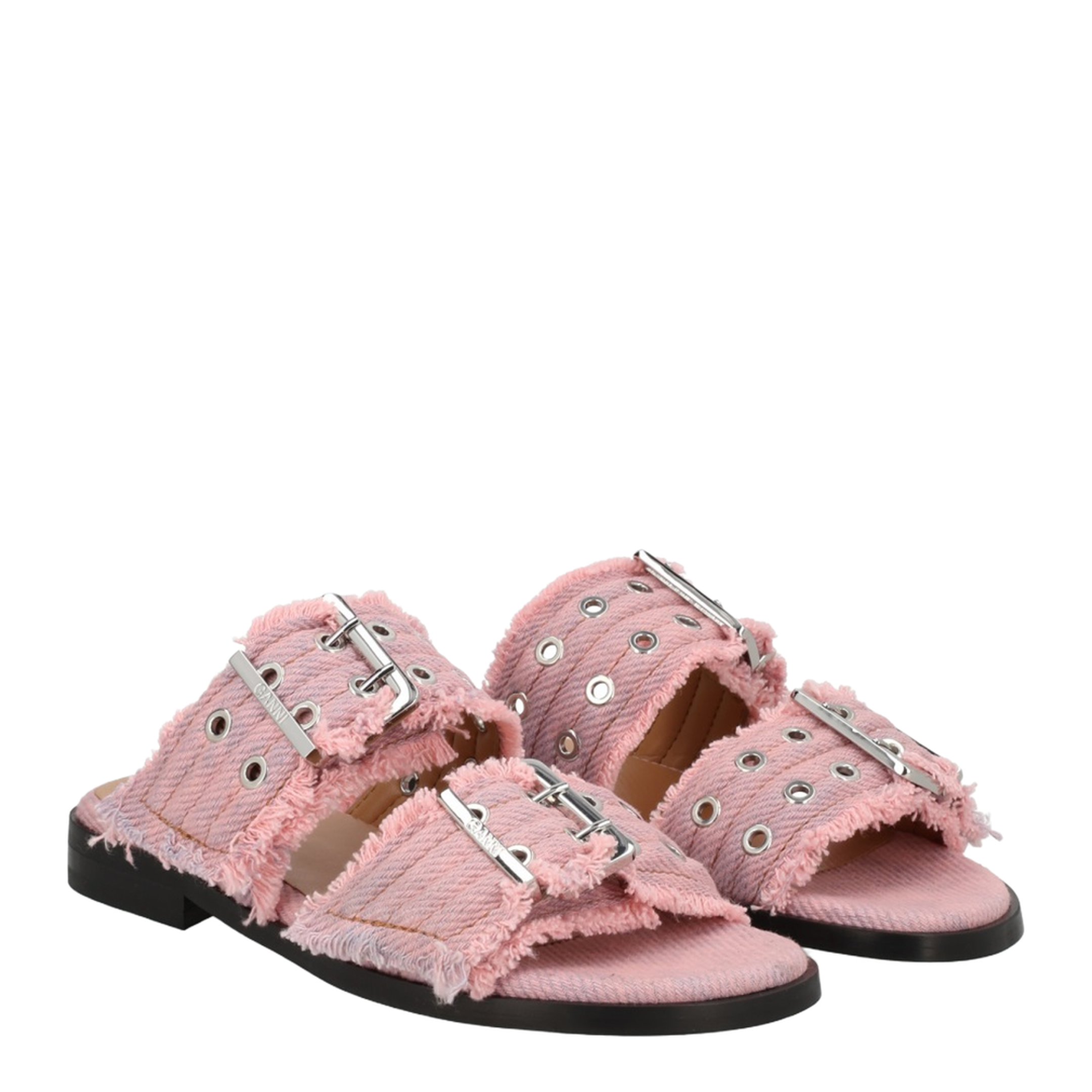 Denim Sandal With Bangs - Image 2