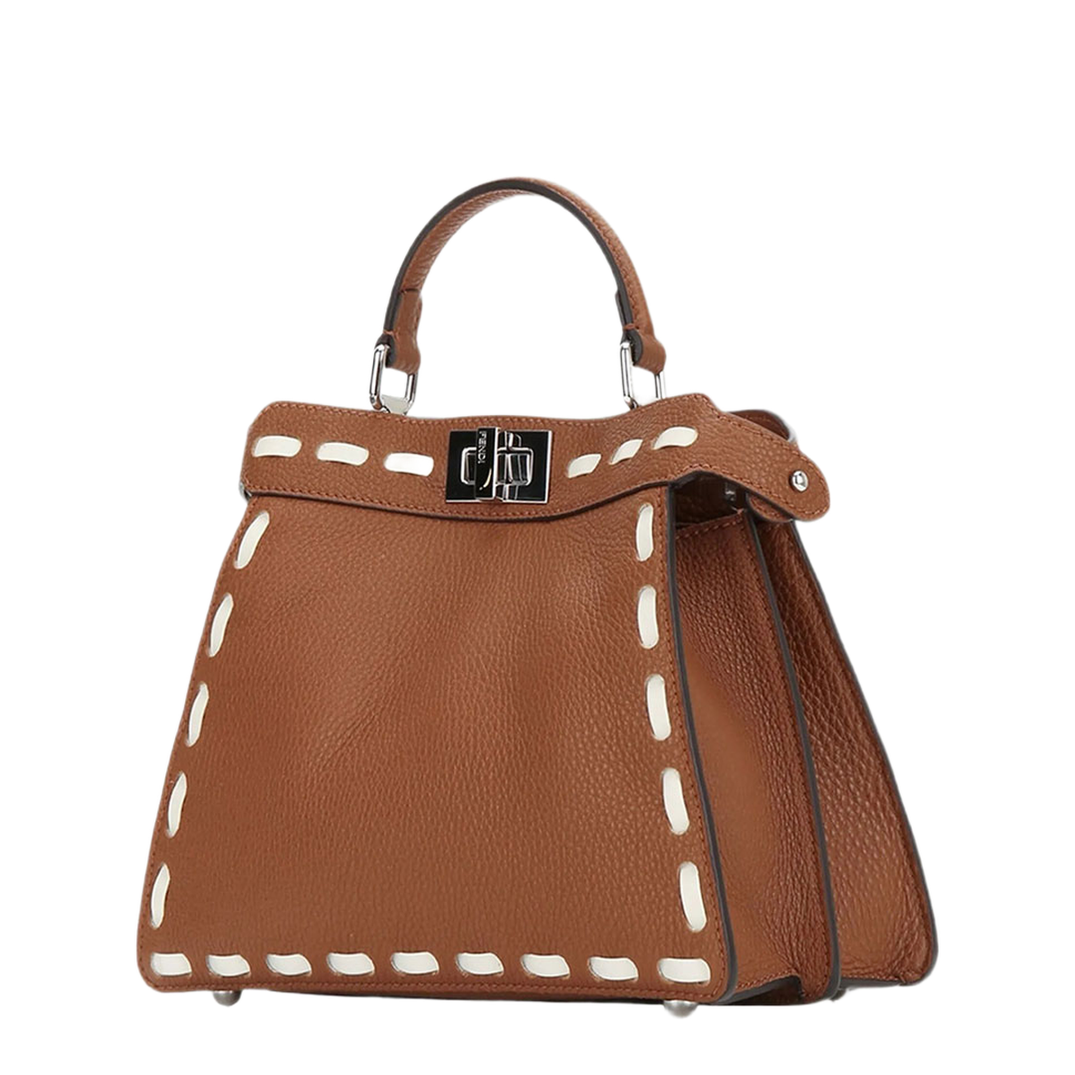 Peekaboo Iseeu Small Sellier Cuoio Romano Leather Bag With Oversized Stitching - Image 2