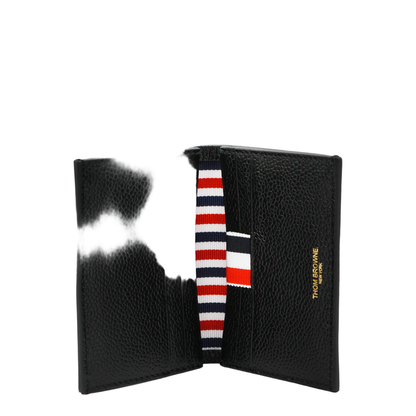 Pebble Grain RWB Stripe Double Card Holder in Black - Image 3
