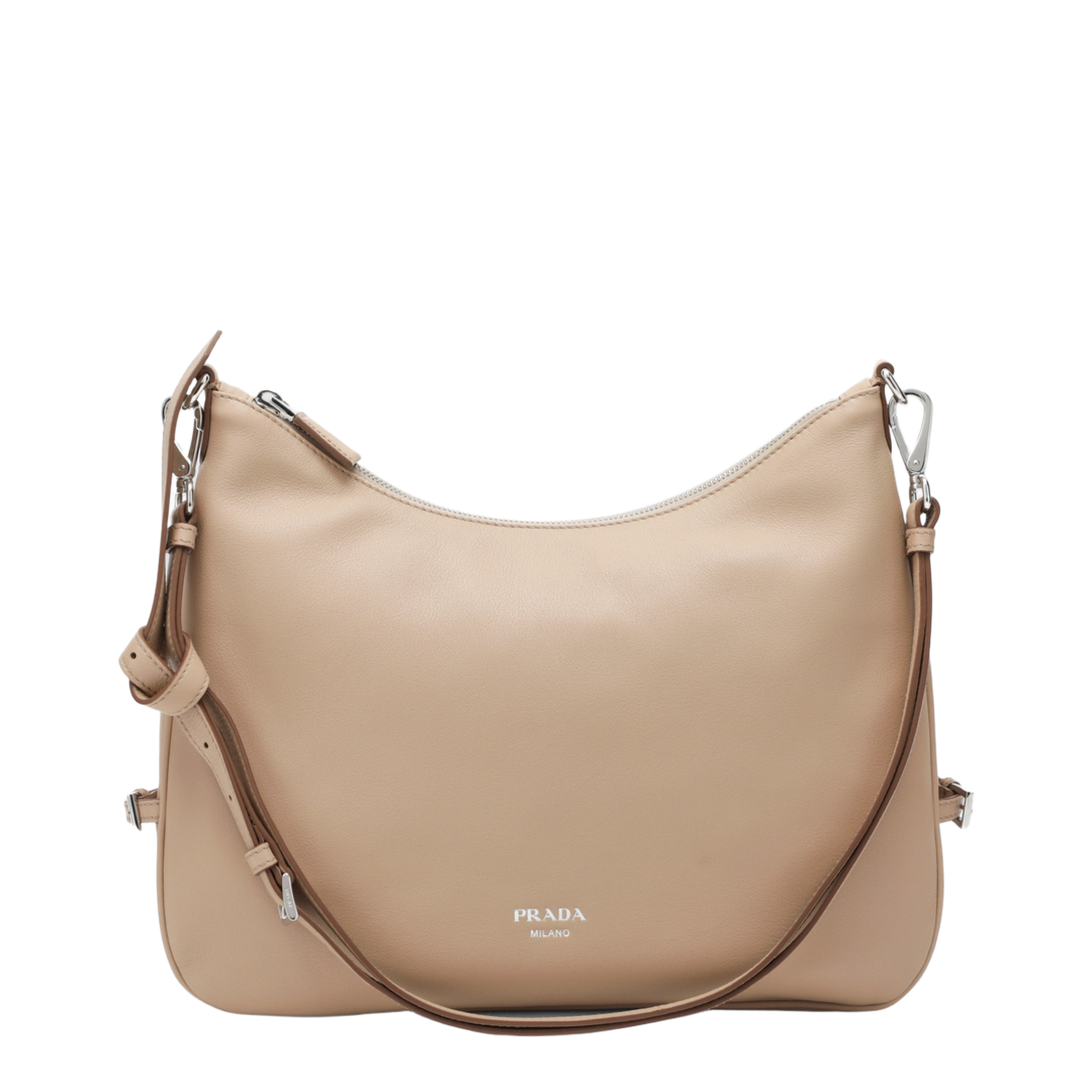 Fold Large Calfskin Shoulder Bag - Sand Beige - Image 1