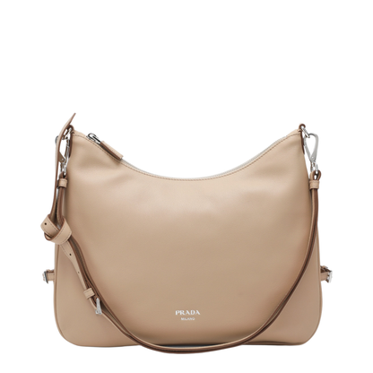 Fold Large Calfskin Shoulder Bag - Sand Beige - Image 1
