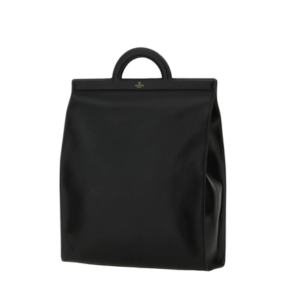 Leather Handbag with Frontal Logo Print - Image 2