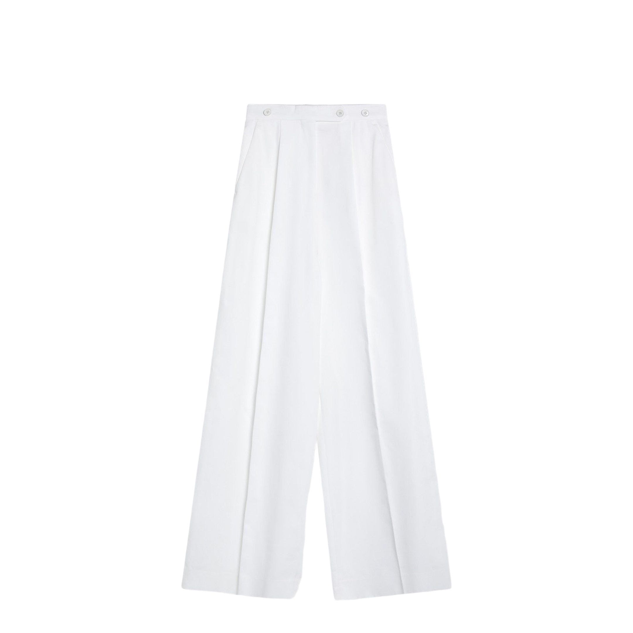 Pleated Pants - White - Image 1