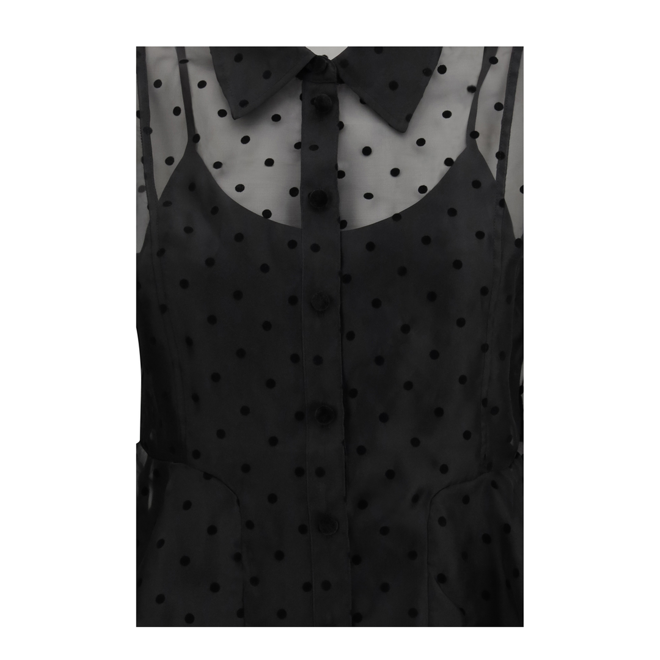 Polka Dot Organza Shirt - Image 3