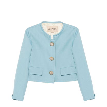 Short Collarless Jacket - Image 1