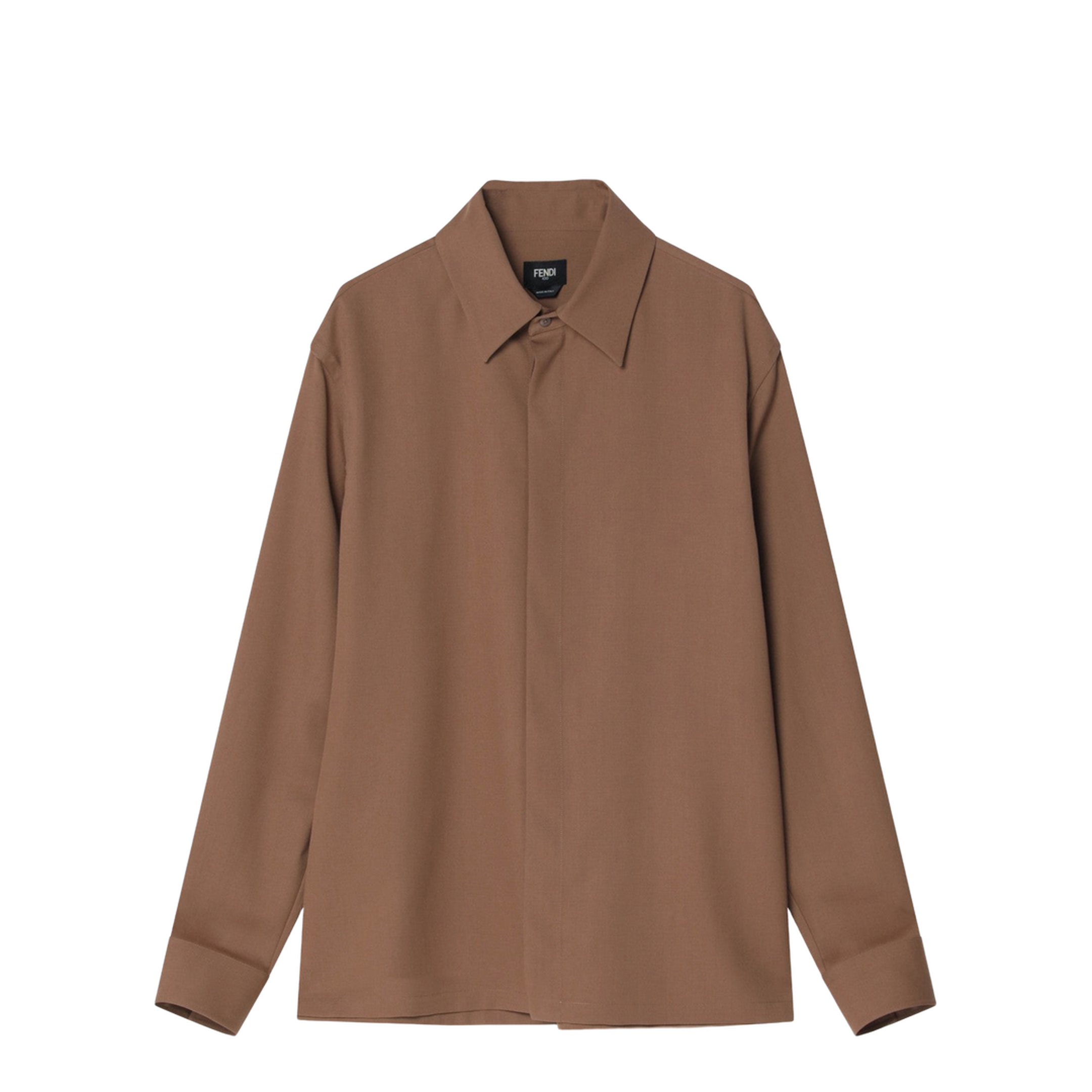 Rust-coloured Wool Shirt - Image 1