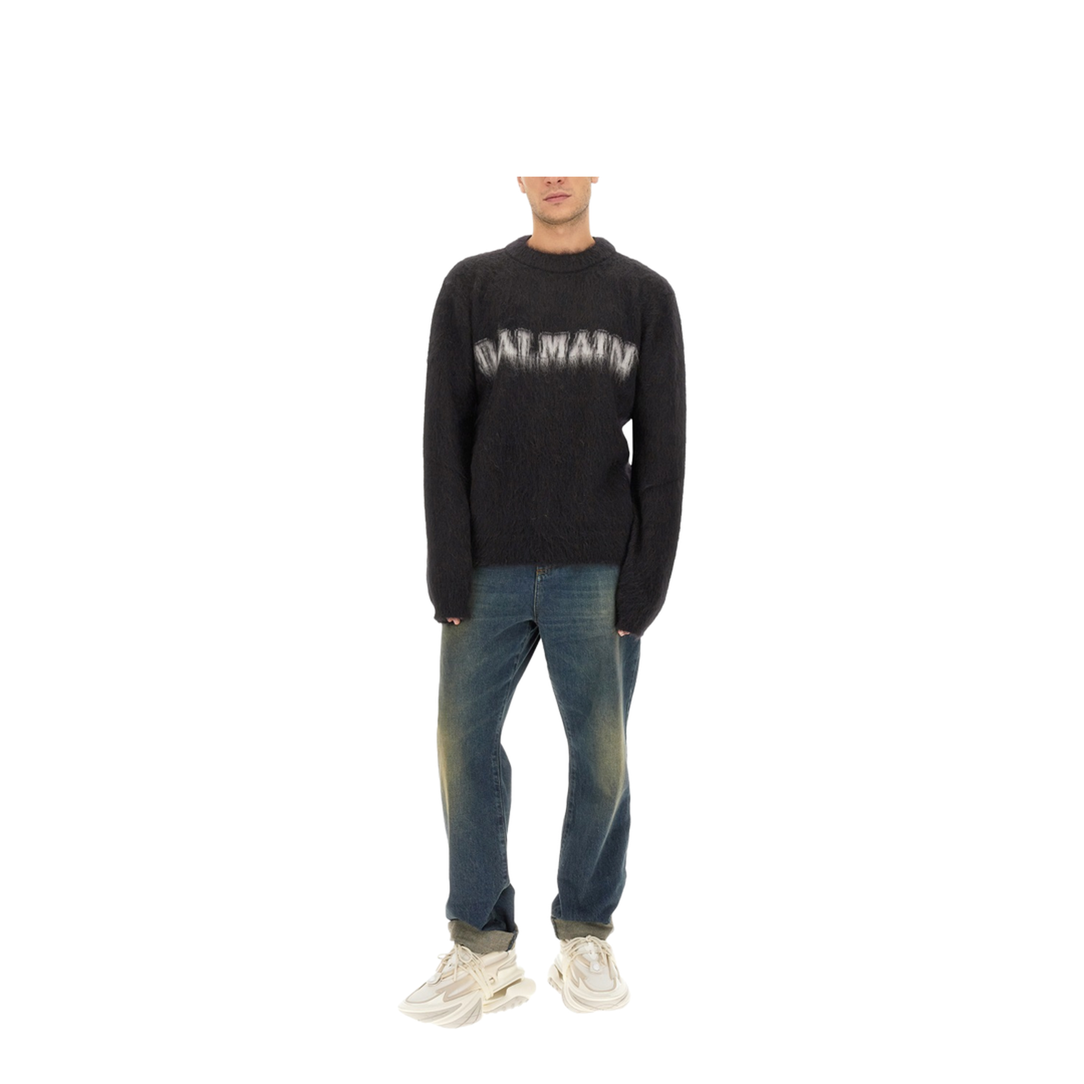 Logo-Print Brushed-Finish Jumper - Image 2