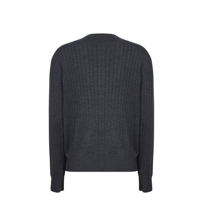 Wool Rib Cardigan in Anthracite - Image 2