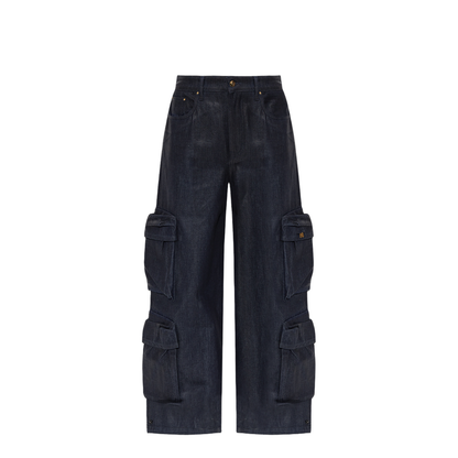 Navy Blue Jeans with Logo - Image 3