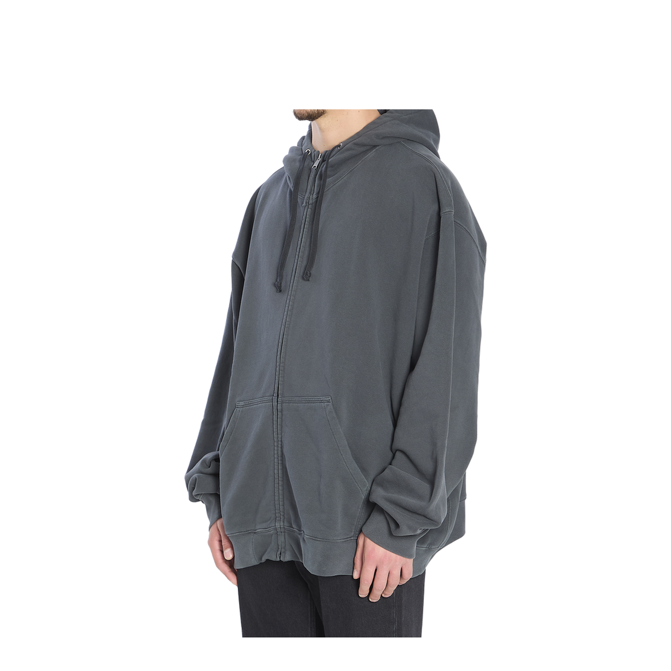 Graphite Cotton Oversize Sweatshirt In Gray - Image 2
