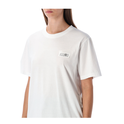 White Cotton Crew Neck Short Sleeves - Image 3