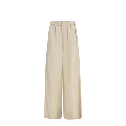 Wide-leg Linen and Silk Pants - Image 1