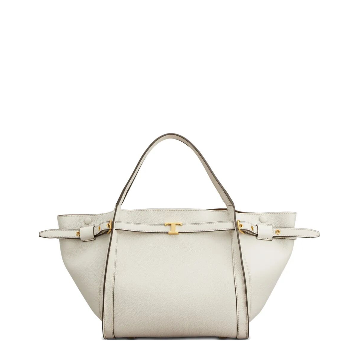 T Timeless Medium Calf Leather Tote - White - Image 1