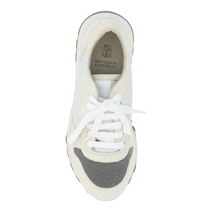 Suede and Techno Fabric Runners with Precious Toe - Image 4