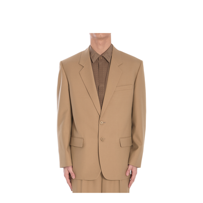 Single-breasted wool jacket - Image 1