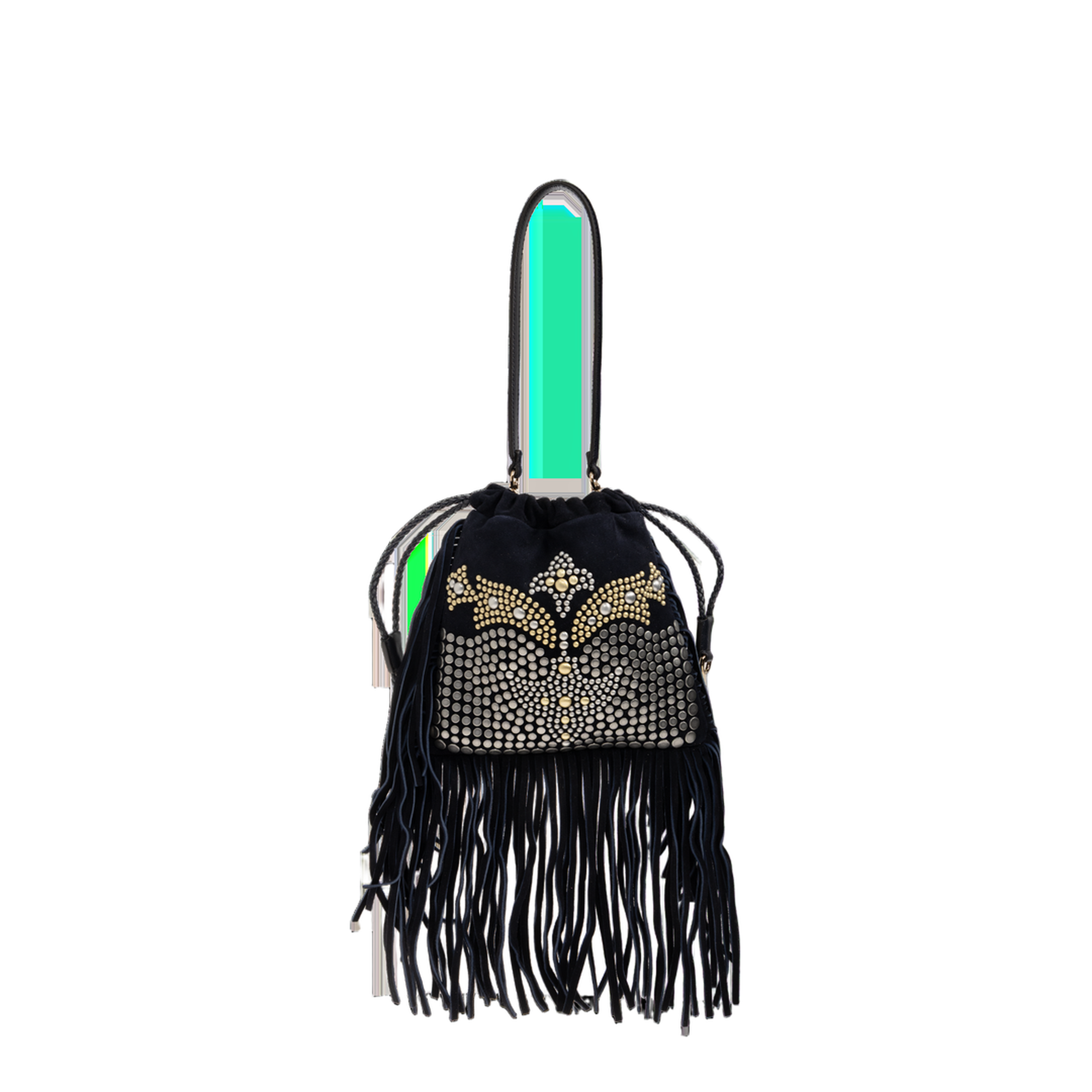 Kalispera Small Suede Leather Shoulder Bag - Navy - Image 1