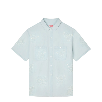 Cartoon Embroidered Short Sleeve Shirt - Image 1