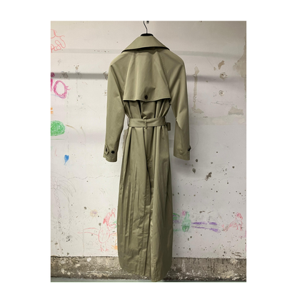 Double-breasted Trench Coat Beige - Image 2