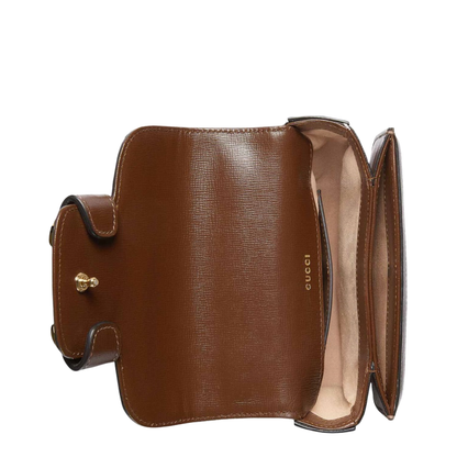 Horsebit 1955 Small Leather Shoulder Bag - Brown - Image 5