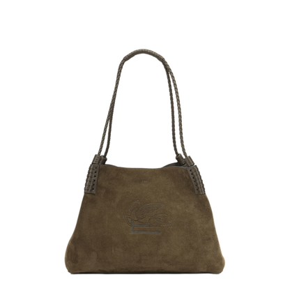 Libra Medium Suede Tote Bag - Brown - Image 1
